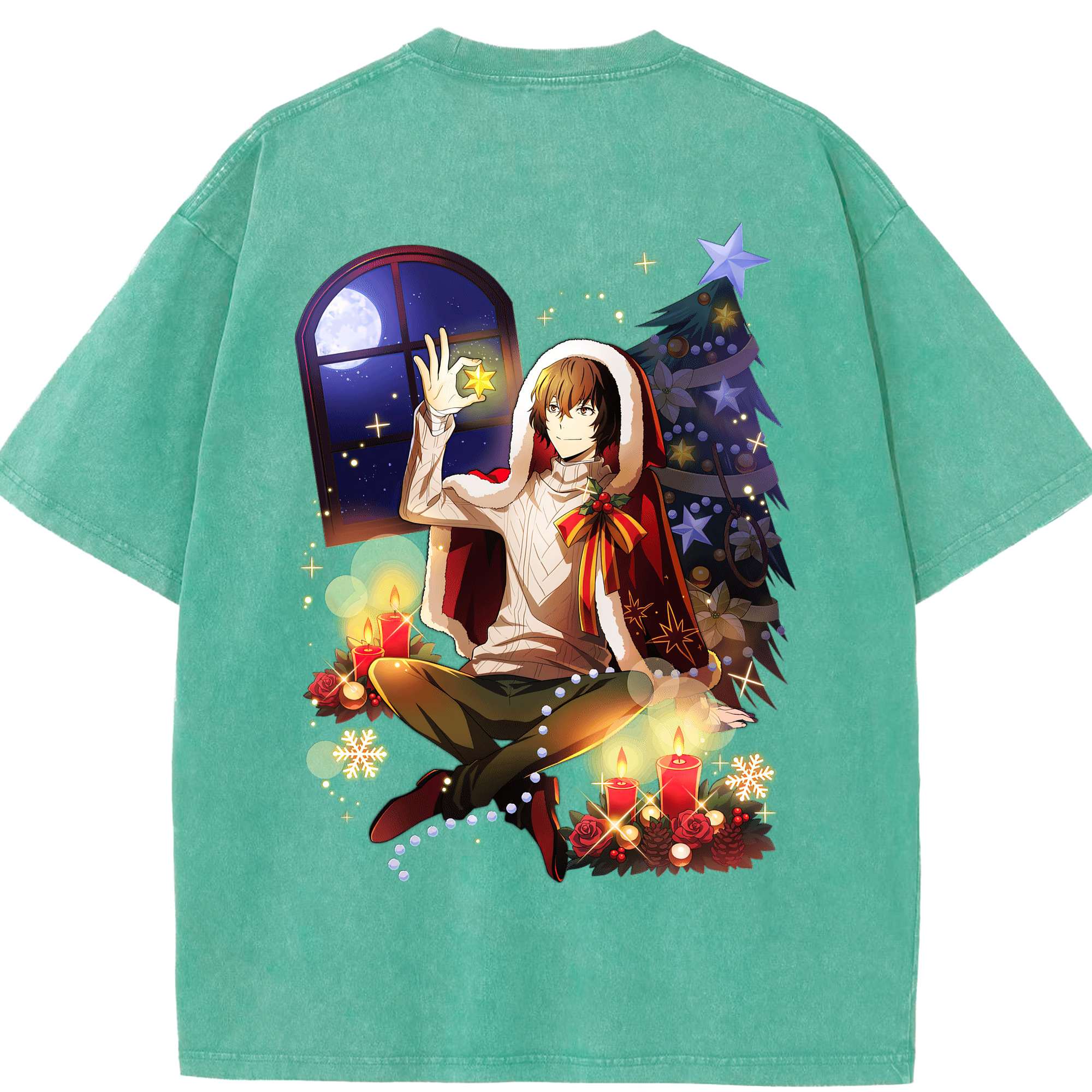 （画像用） 文豪ストレイドッグス Bungo Stray Dogs 綿100% ヴィンテージ風 半袖Tシャツ（背面プリント）